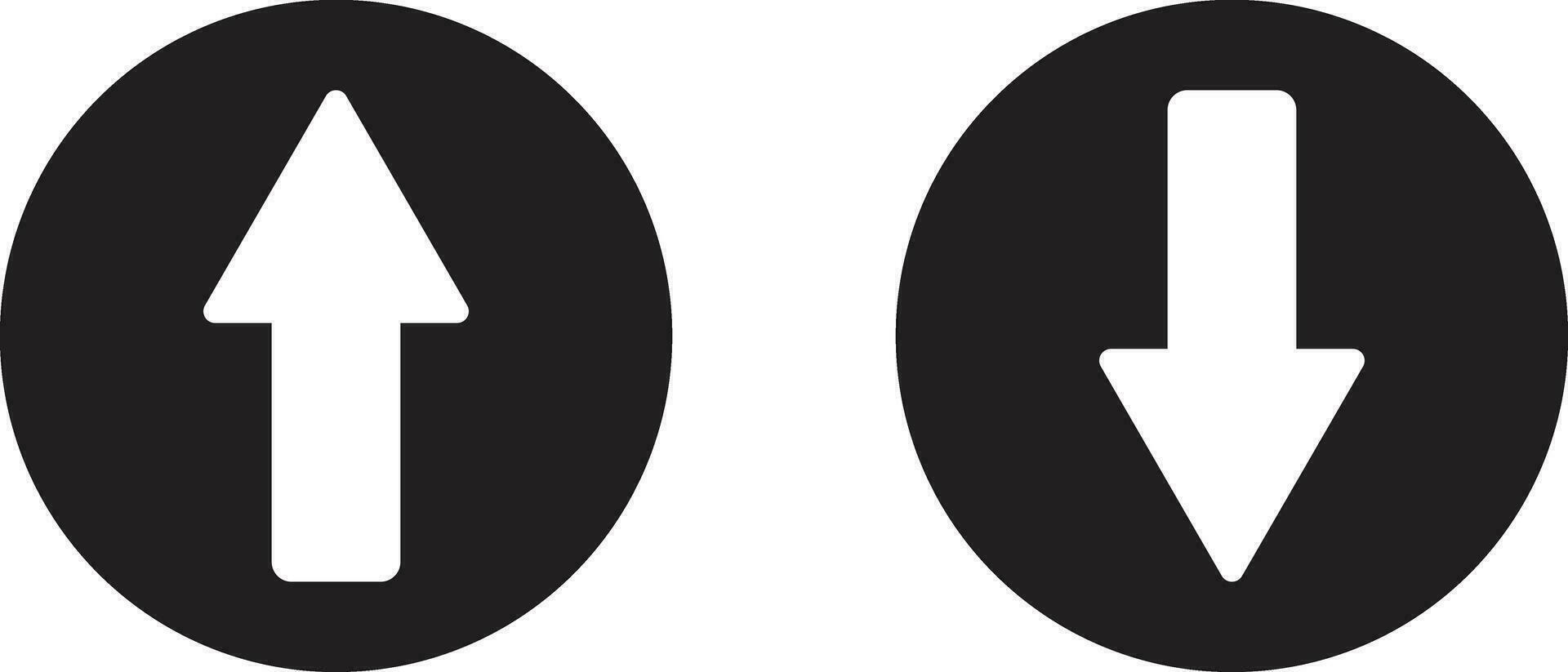 up and down arrow icon vector . download and upload icon set