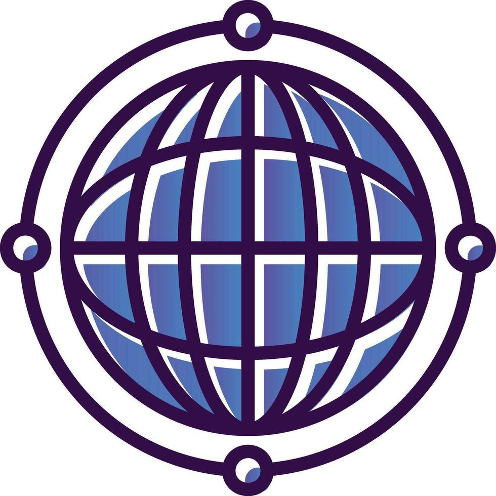Virtual World Globe Vector Icon Design