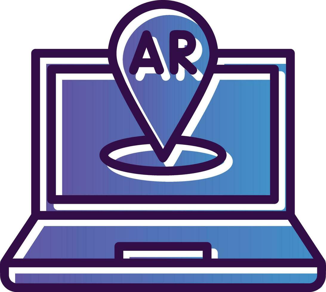 AR Navigation Vector Icon Design