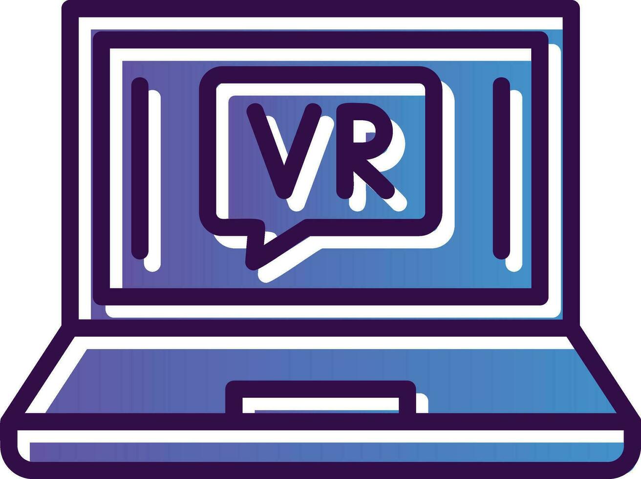 VR Chat Bubble Vector Icon Design