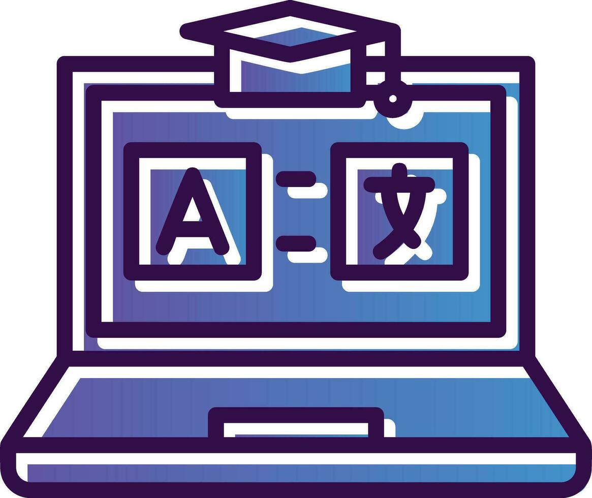 AR Language Learning Vector Icon Design