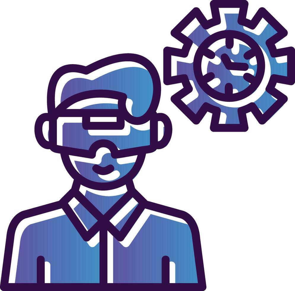 VR Historical Reenactment Vector Icon Design