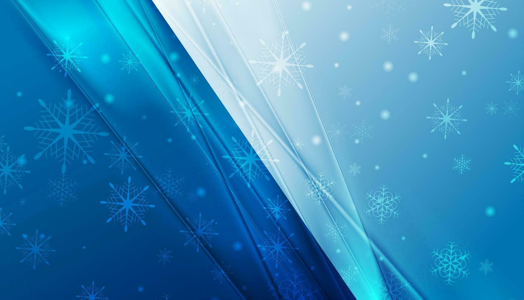 Bright blue abstract Christmas winter background vector