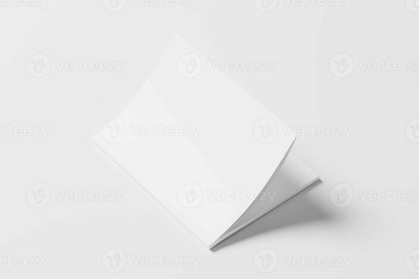 US Letter Size Magazine Brochure 3D Rendering White Blank Mockup photo