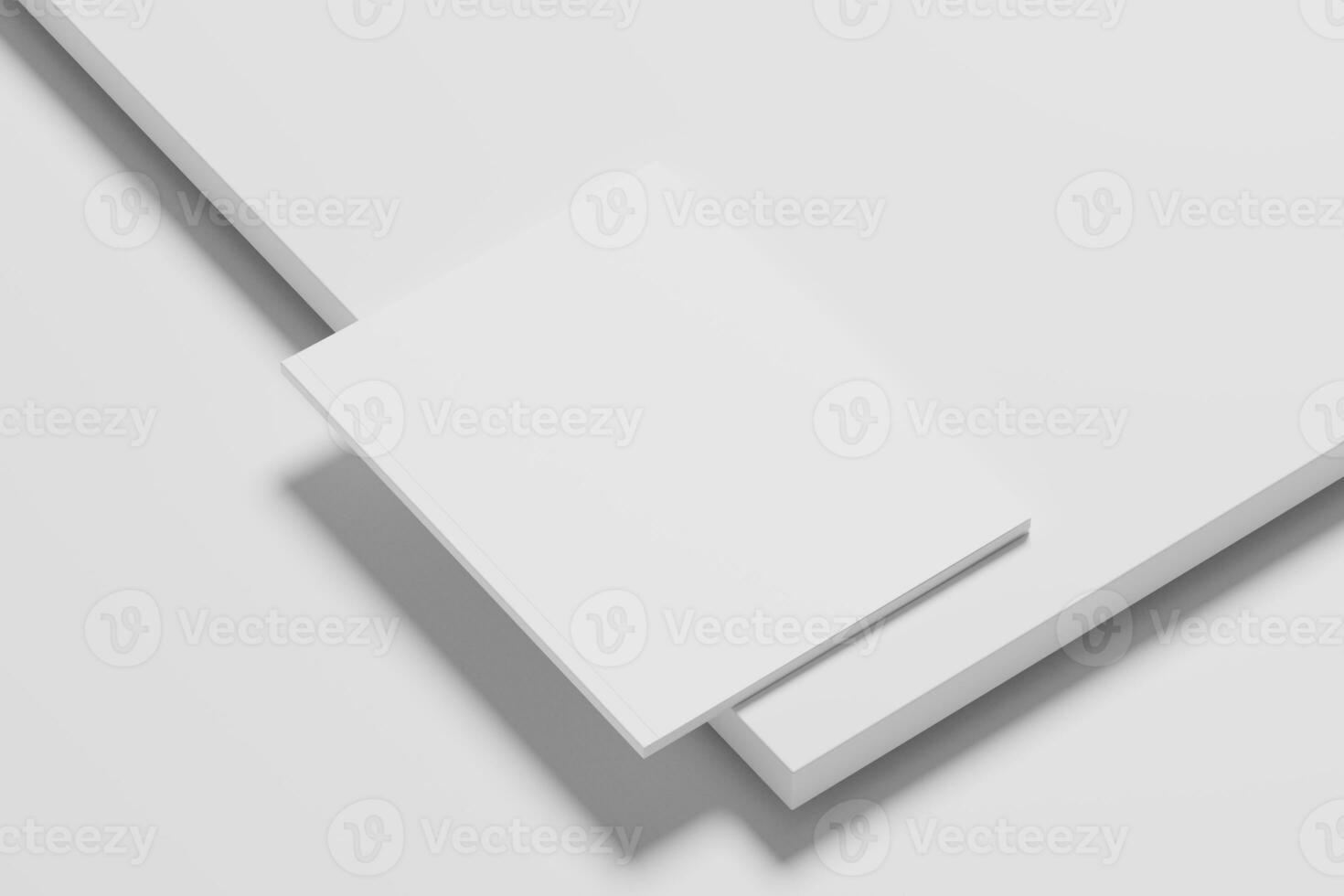 US Letter Size Magazine Brochure 3D Rendering White Blank Mockup photo