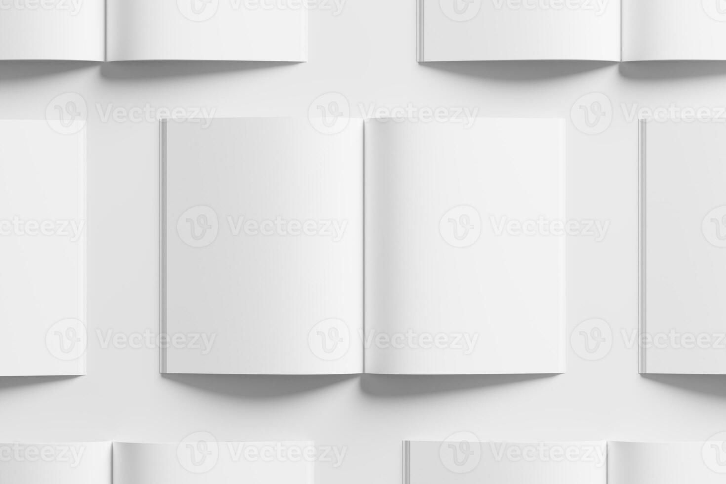 US Letter Size Magazine Brochure 3D Rendering White Blank Mockup photo