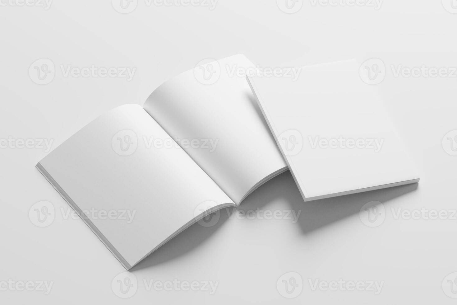 nosotros letra Talla revista folleto 3d representación blanco blanco Bosquejo foto