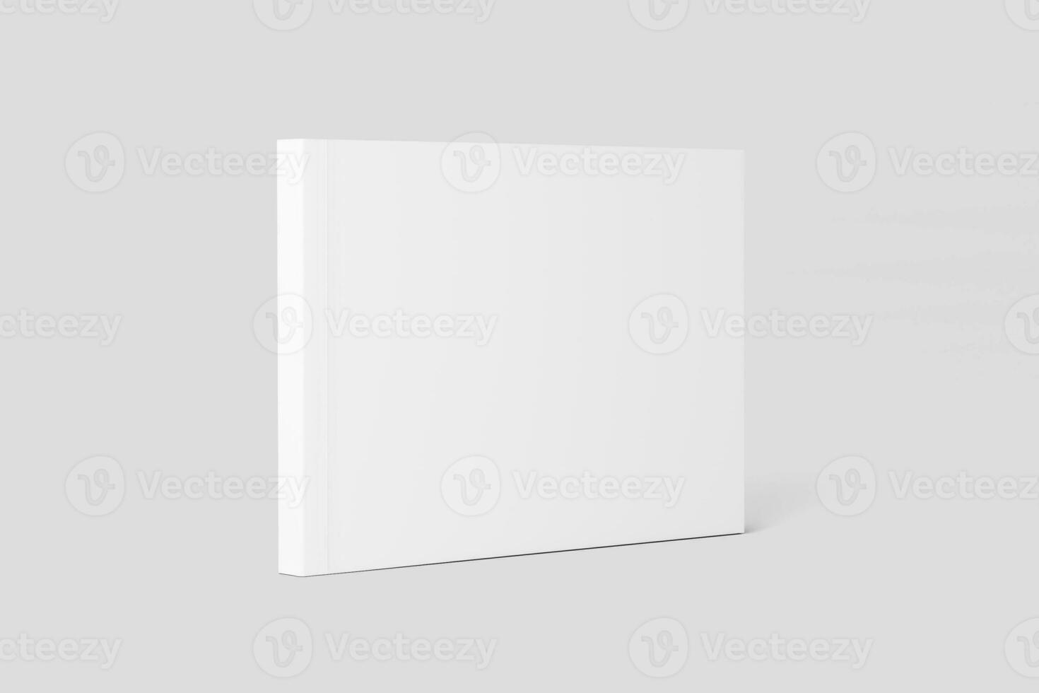 Softcover Landscape Book White Blank 3D Rendering Mockup photo