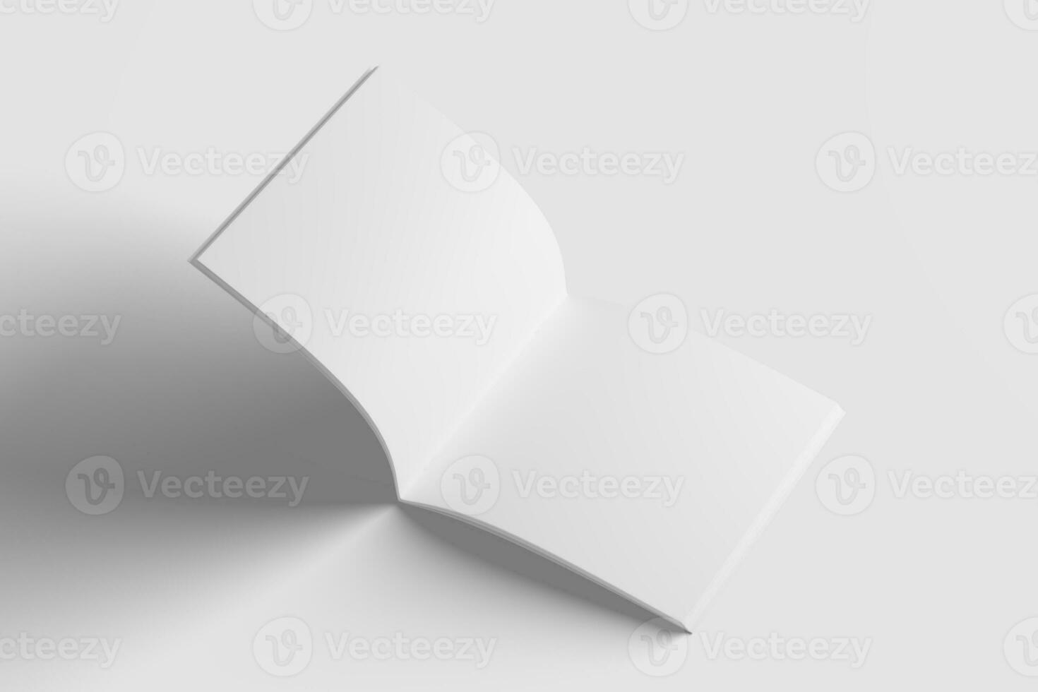 Square Brochure Magazine 3D Rendering White Blank Mockup photo