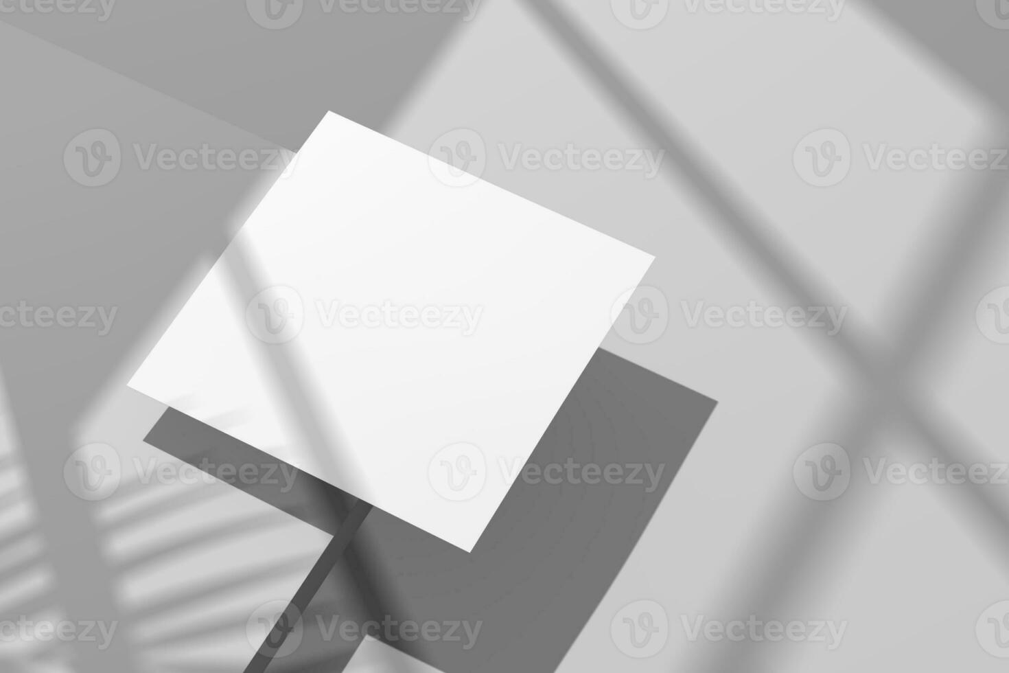 a4 a5 cuadrado volantes con sombra cubrir 3d representación blanco blanco Bosquejo foto