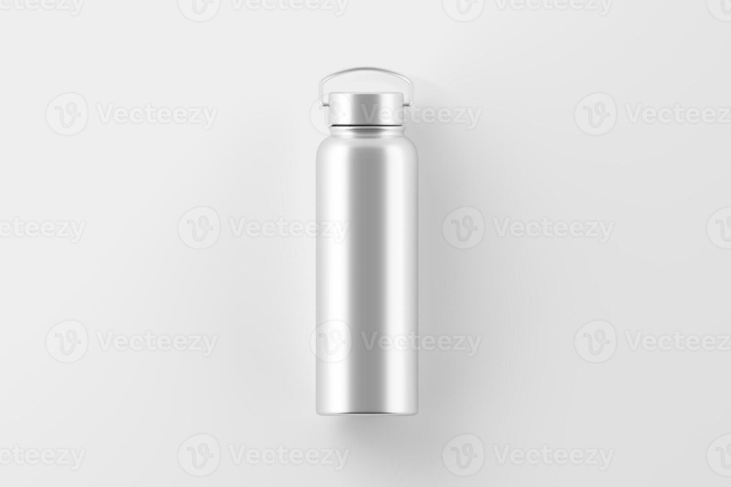 Thermal Sport Water Bottle 3D Rendering White Blank Mockup photo