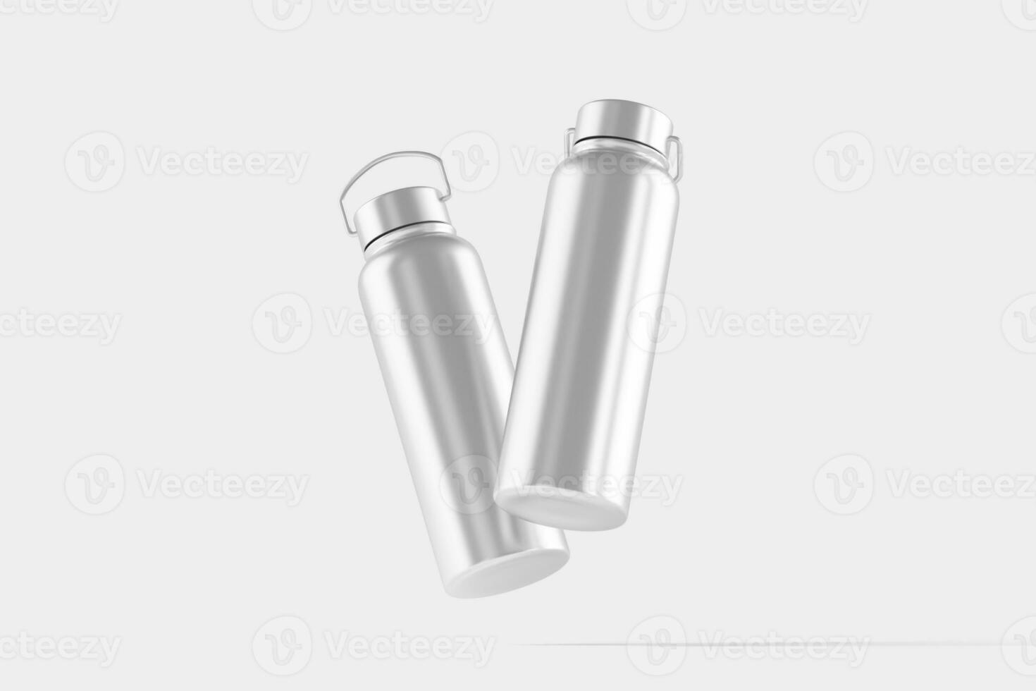 Thermal Sport Water Bottle 3D Rendering White Blank Mockup photo