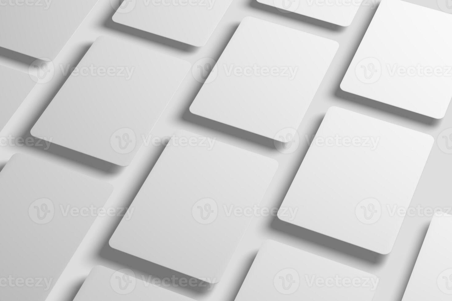 Trading Card Packaging 3D Rendering White Blank Mockup photo