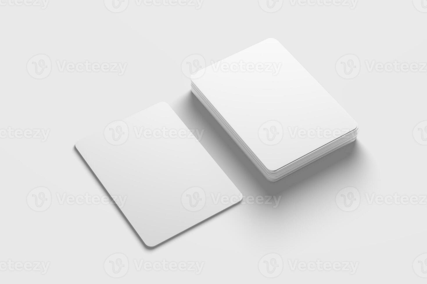 Trading Card Packaging 3D Rendering White Blank Mockup photo