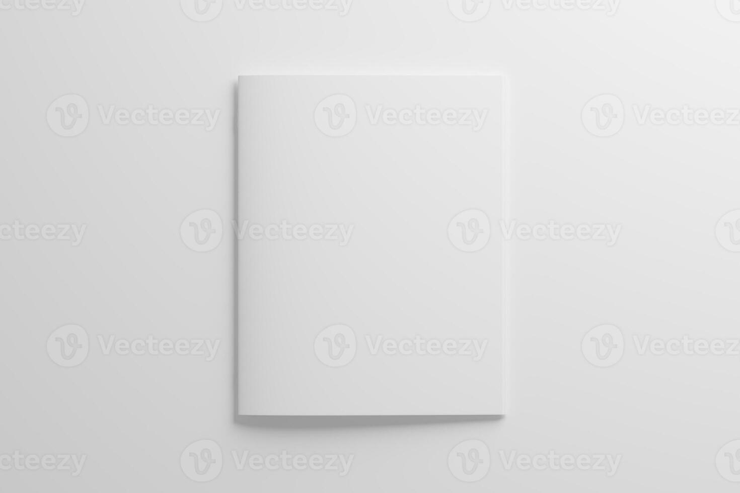 US Letter Brochure Catalog White Blank 3D Rendering Mockup photo