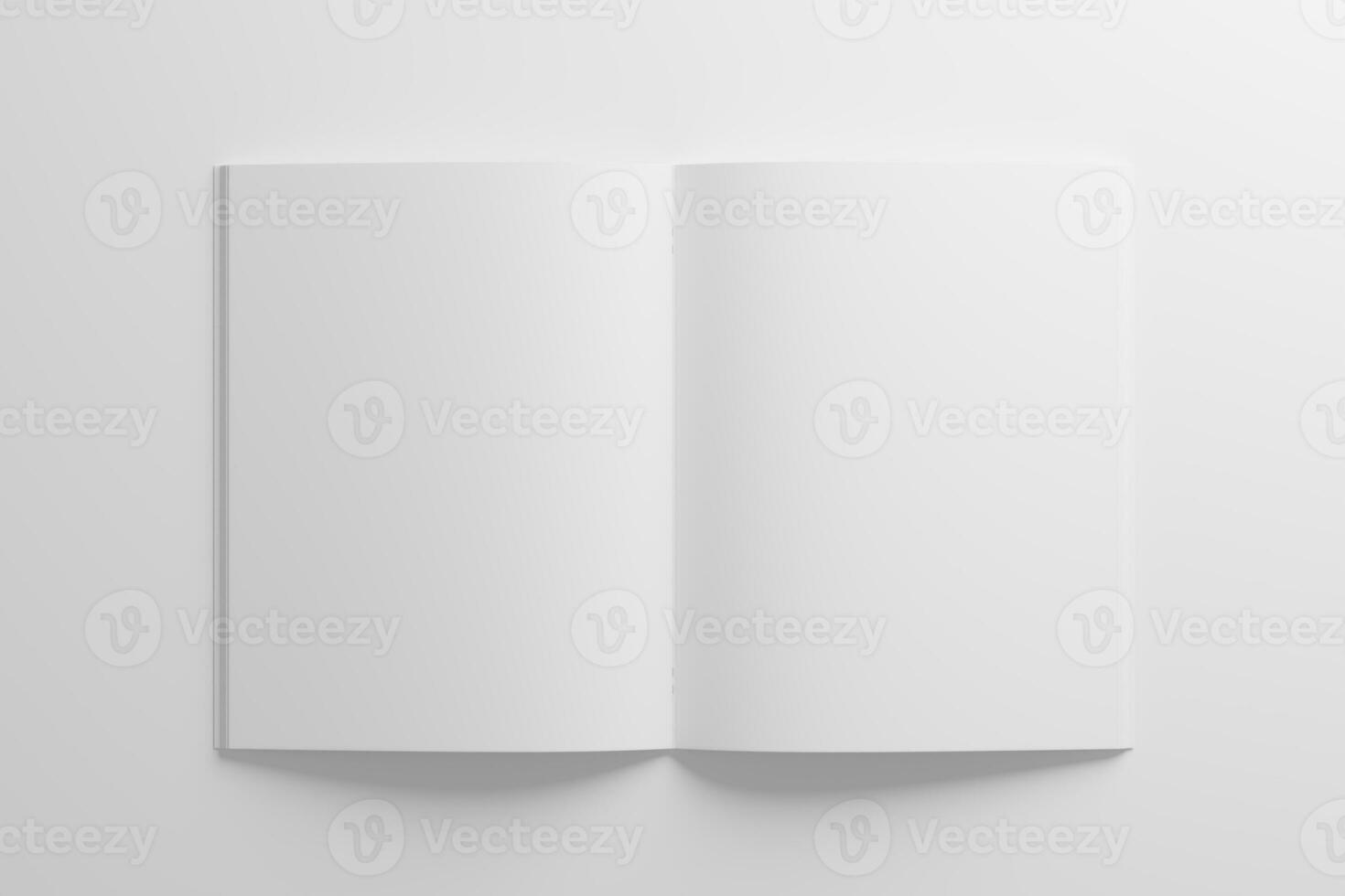 US Letter Brochure Catalog White Blank 3D Rendering Mockup photo