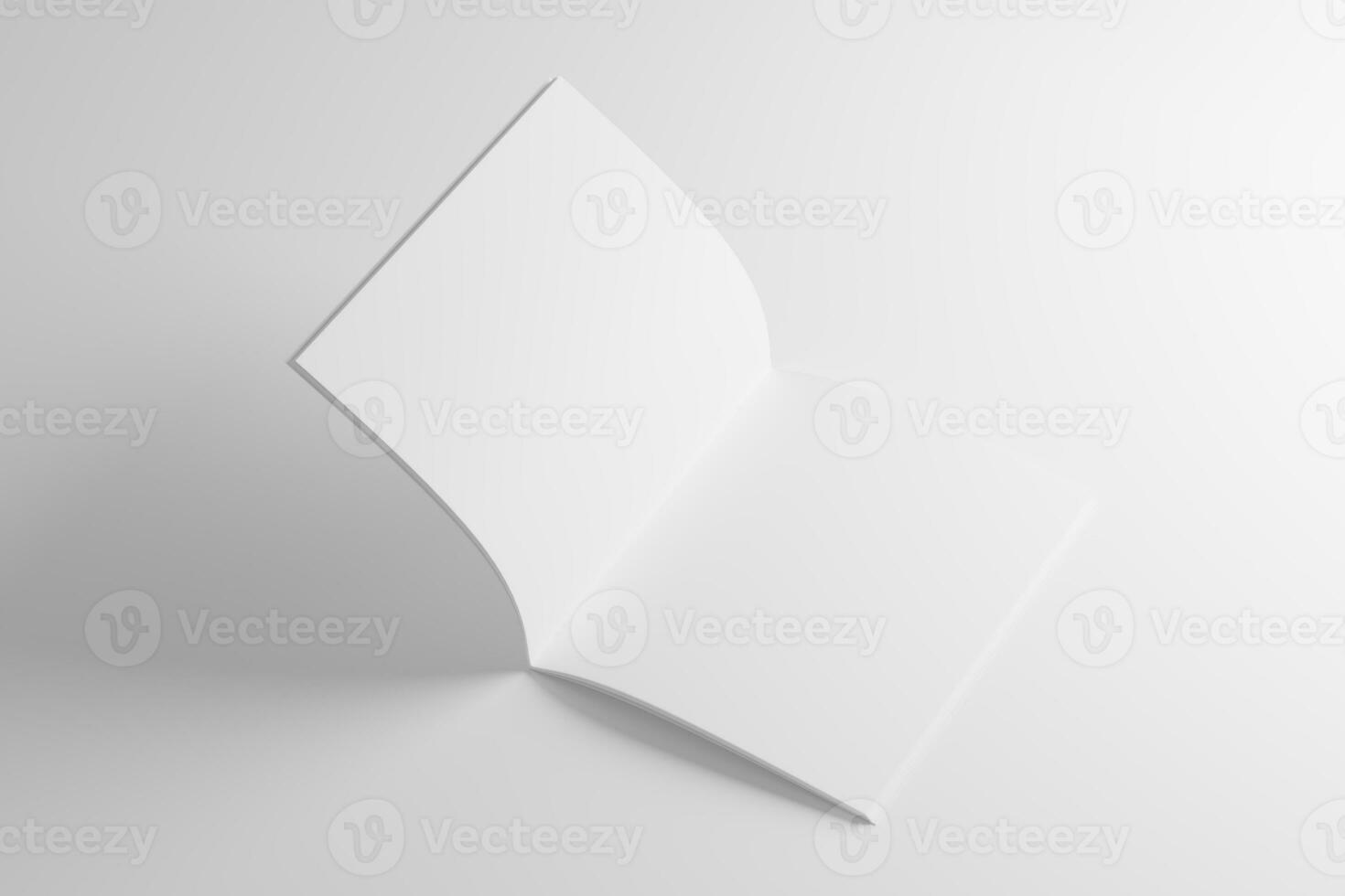 US Letter Brochure Catalog White Blank 3D Rendering Mockup photo