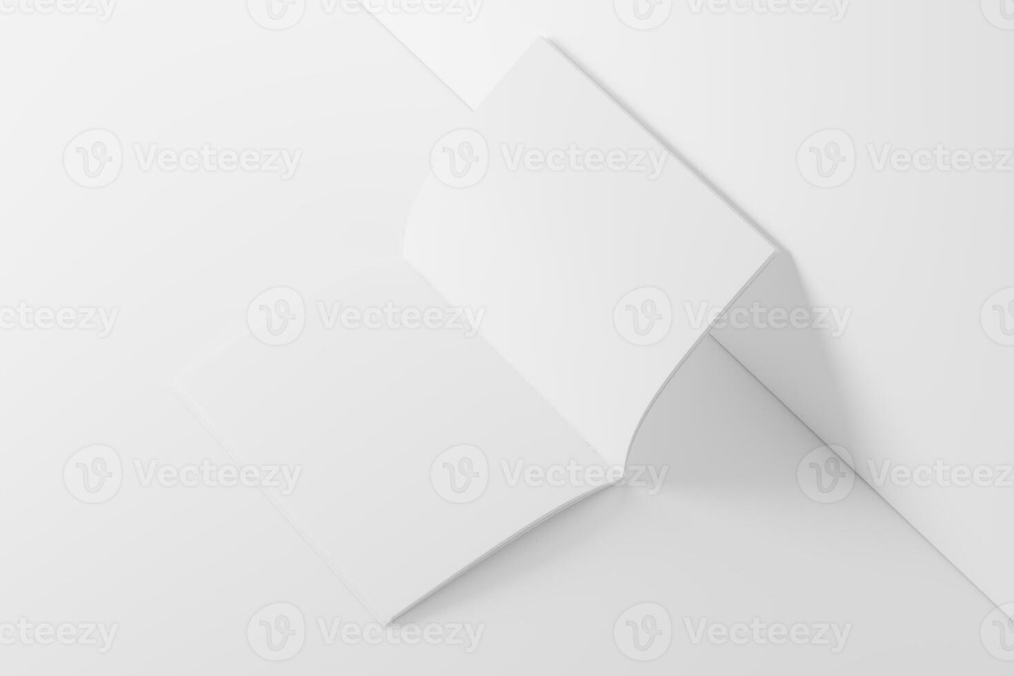 US Letter Brochure Catalog White Blank 3D Rendering Mockup photo