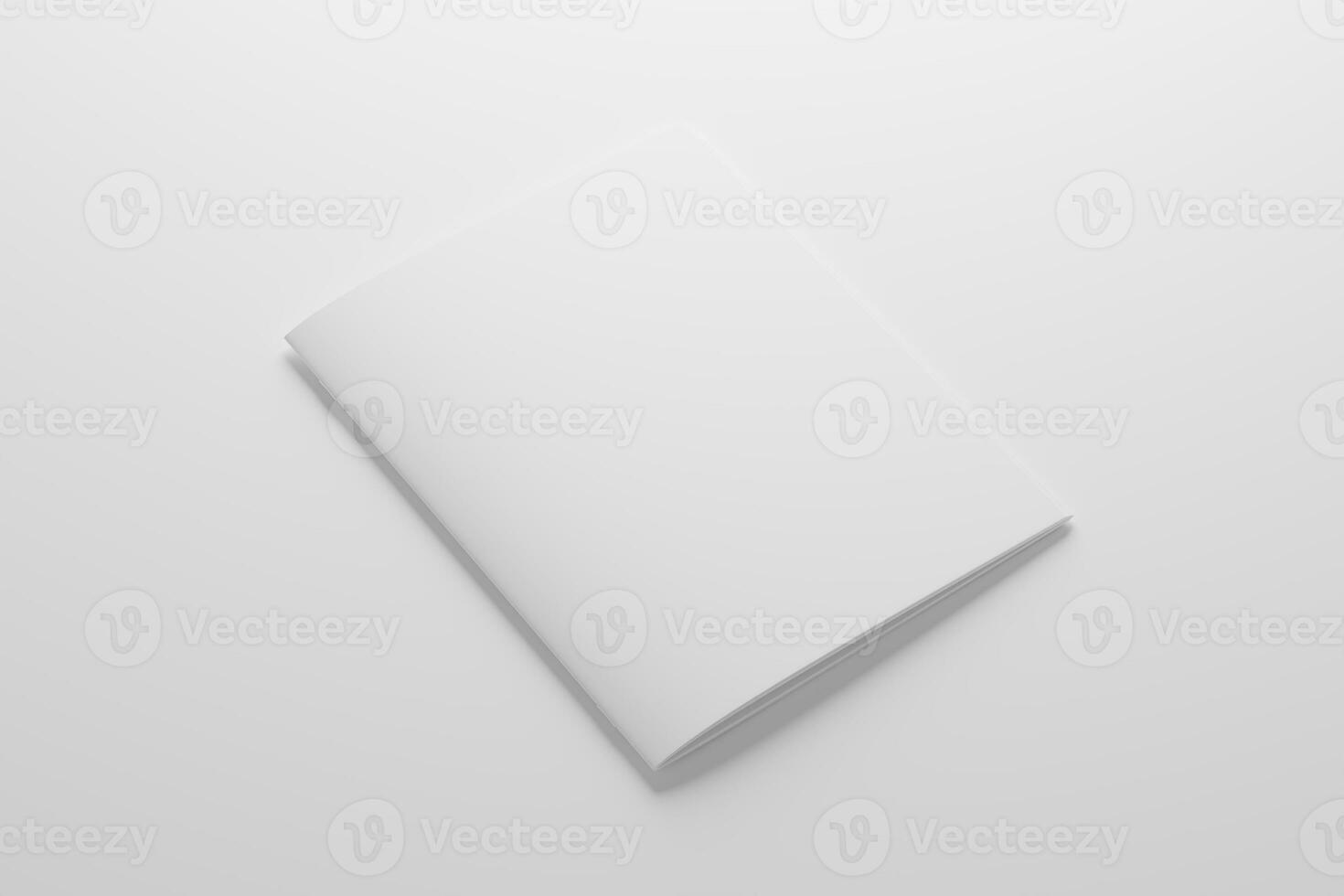 US Letter Brochure Catalog White Blank 3D Rendering Mockup photo