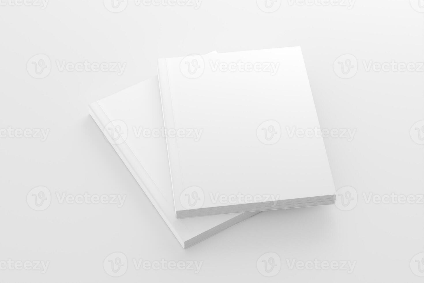 US Letter Softcover Book Cover White Blank Mockup photo