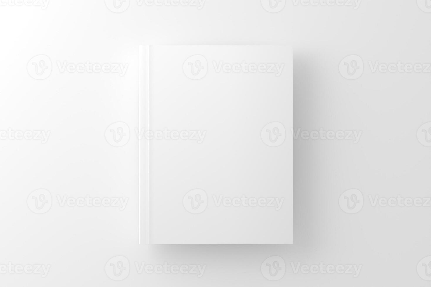 US Letter Softcover Book Cover White Blank Mockup photo