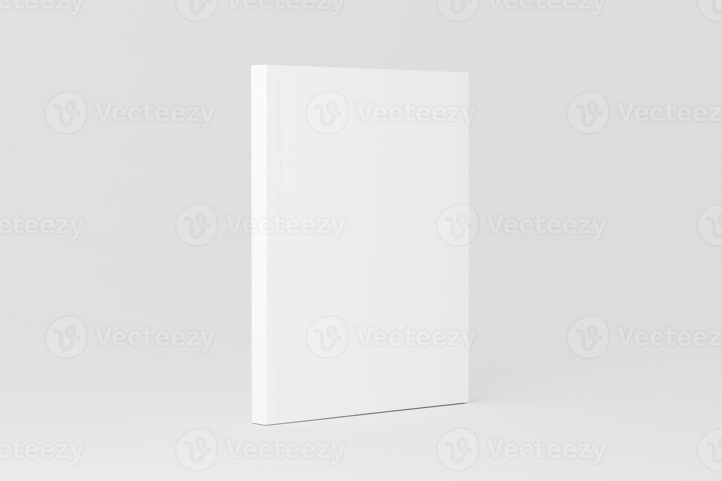 US Letter Softcover Book Cover White Blank Mockup photo