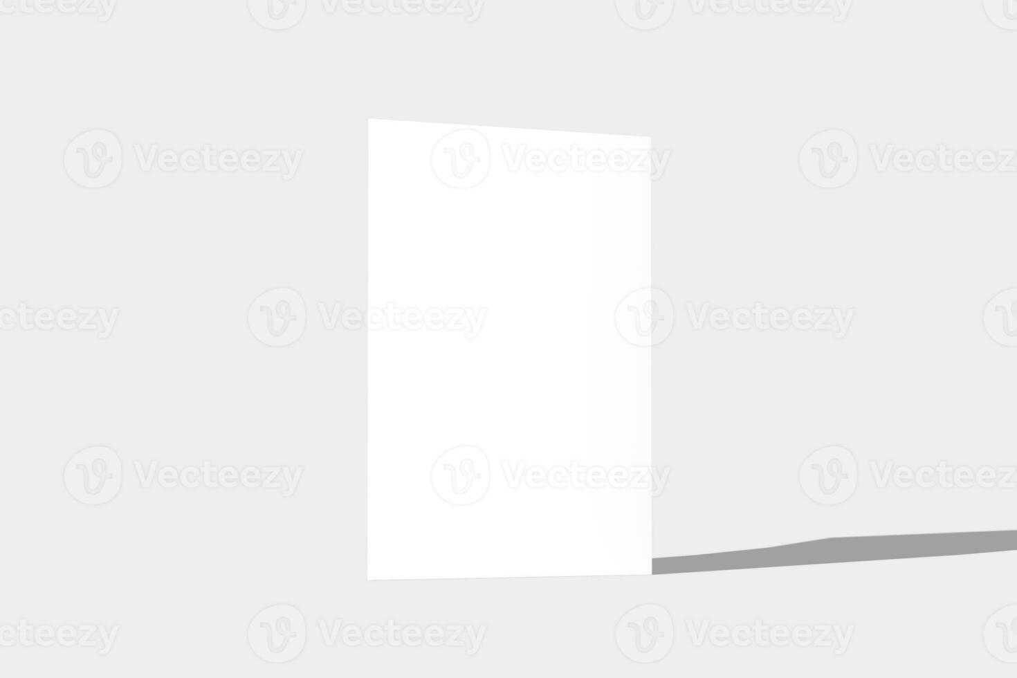 A4 A5 Flyer Poster 3D Rendering White Blank Mockup photo