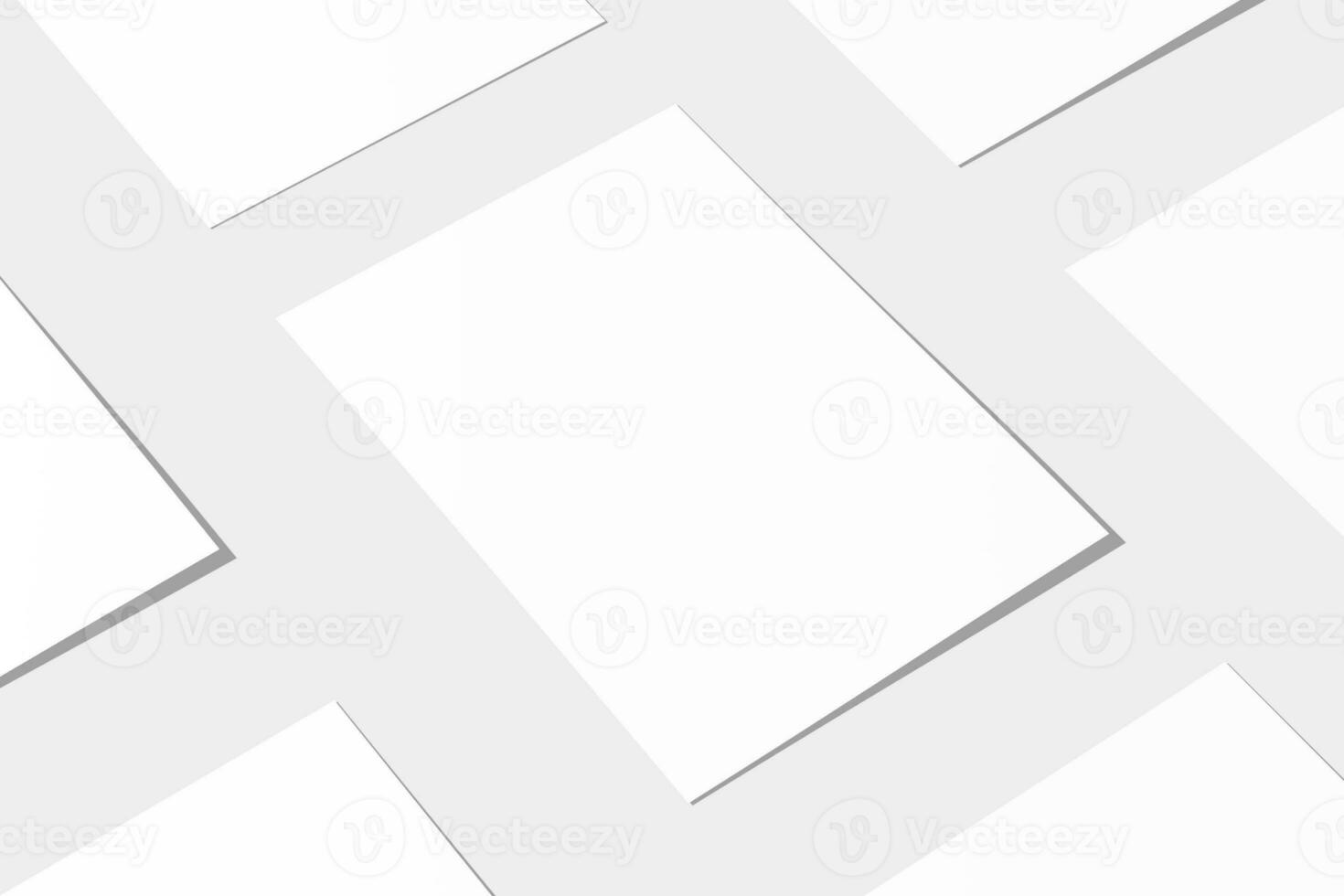 A4 A5 Flyer Poster 3D Rendering White Blank Mockup photo