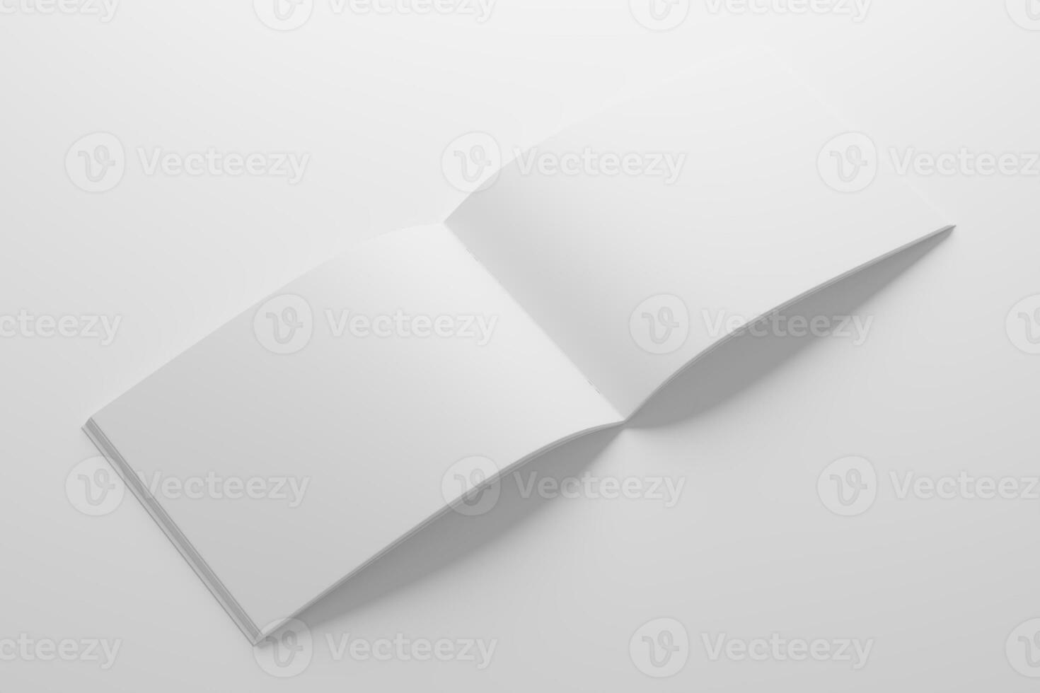 A4 Landscape Saddle Stitch Bifold Brochure White Blank 3D Rendering a4-landscape-saddle-stitch-bifold-brochure-white-blank-3d-rendering