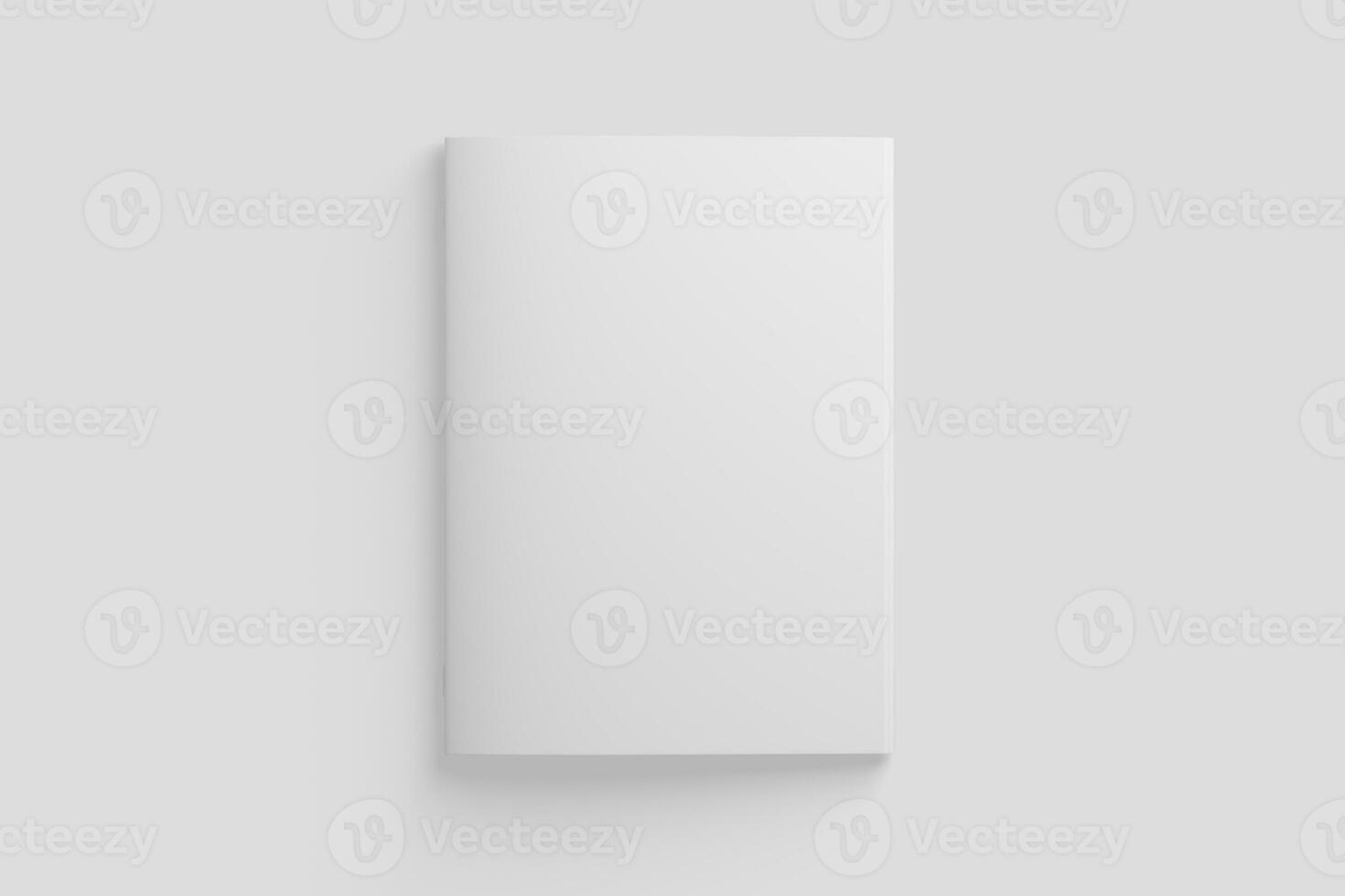 A4 A5 Magazine Brochure 3D Rendering White Blank Mockup photo
