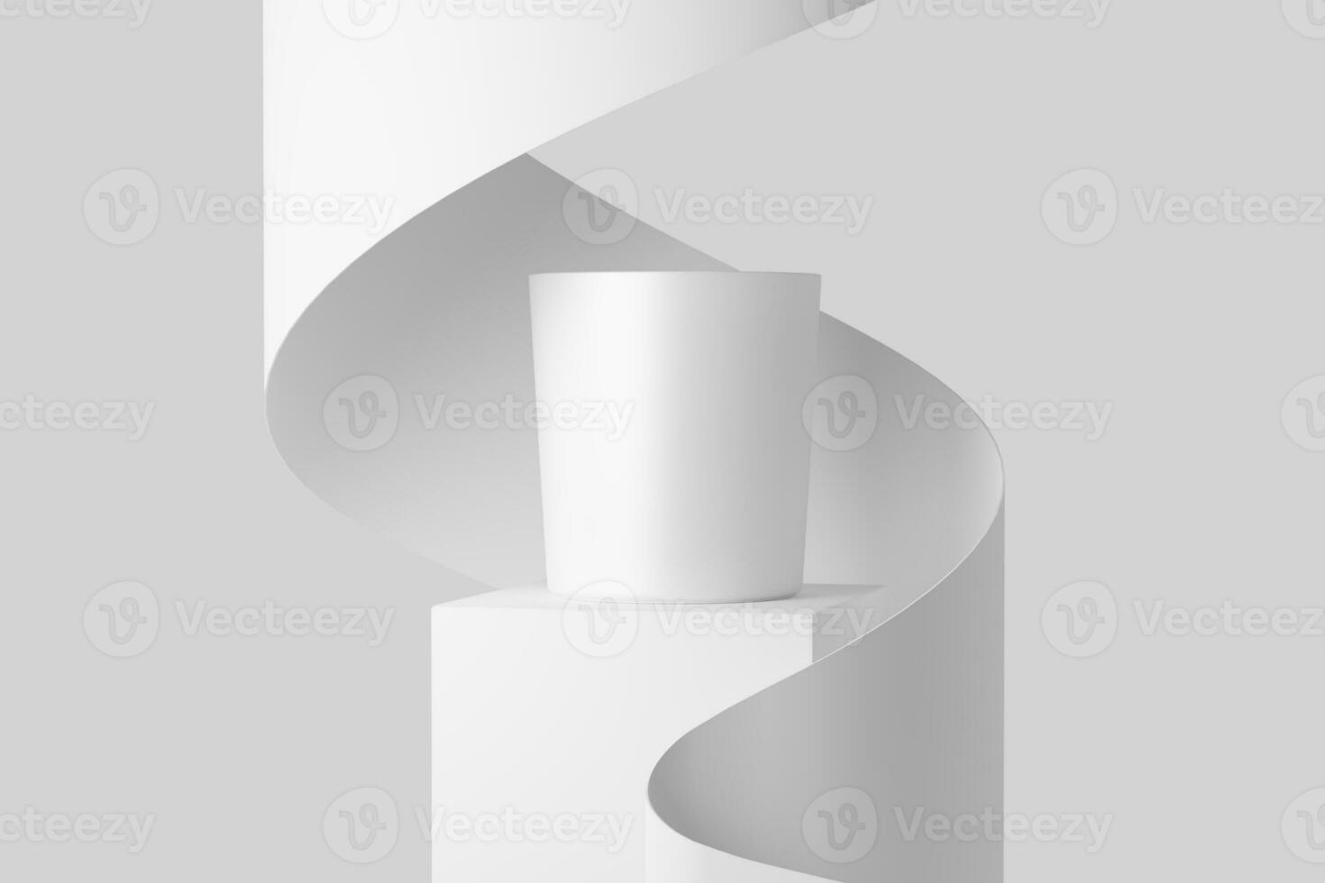 vela vaso embalaje 3d representación blanco blanco Bosquejo foto