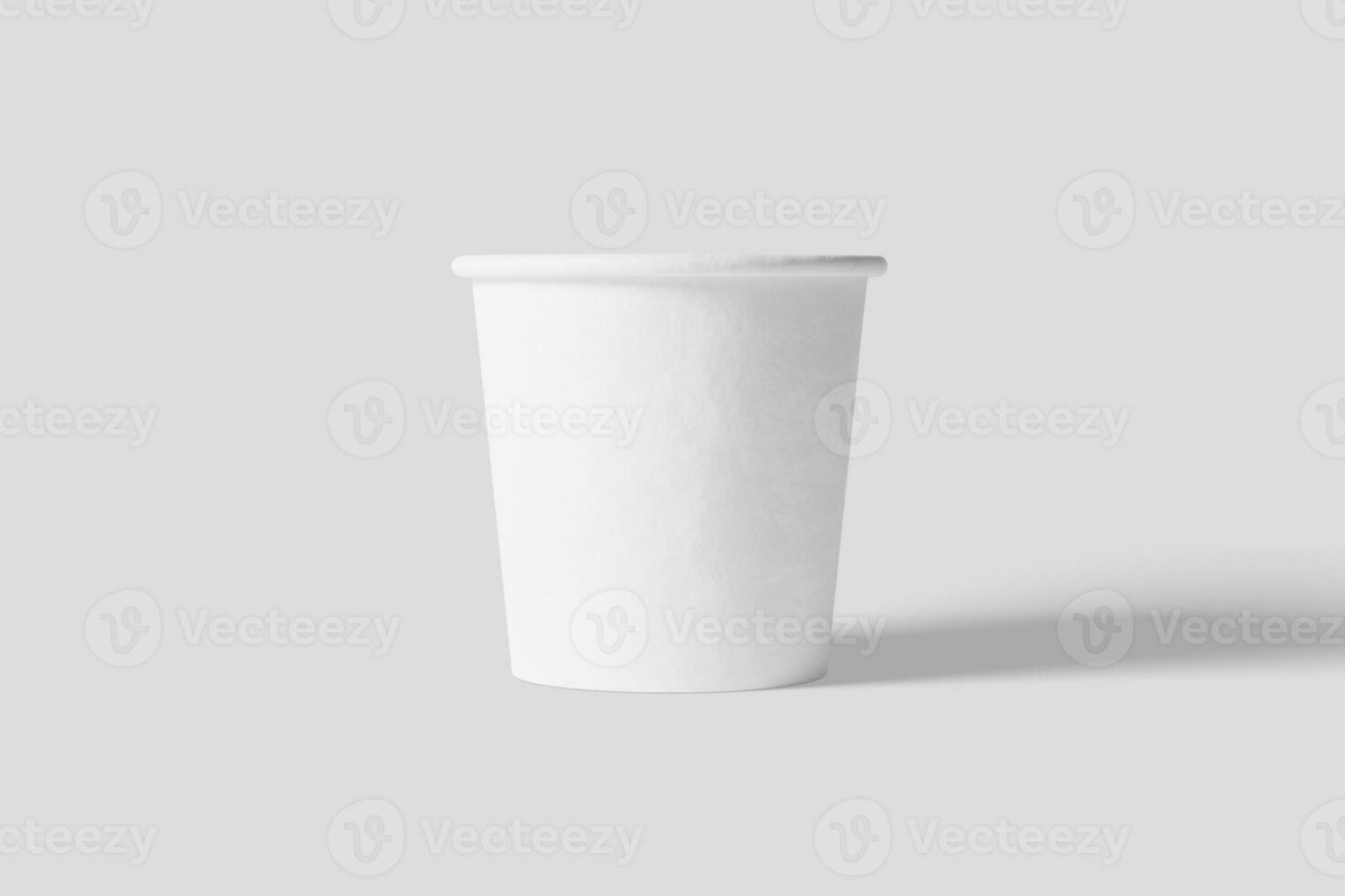 4oz Paper Cup for Tea Coffee White Blank 3D Rendering Mockup photo