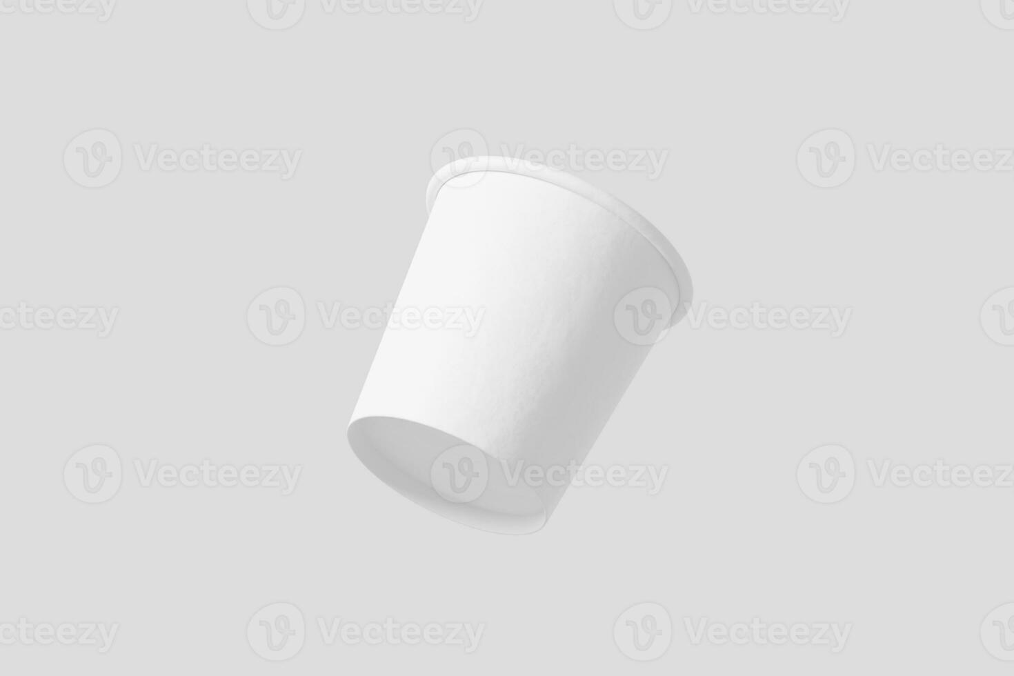 4oz Paper Cup for Tea Coffee White Blank 3D Rendering Mockup photo