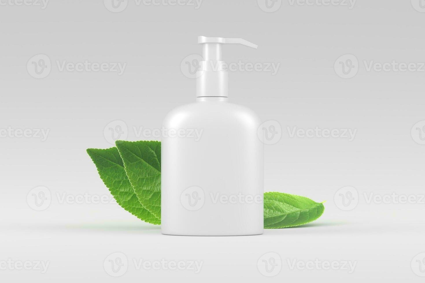 productos cosméticos botella embalaje 3d representación blanco blanco Bosquejo foto