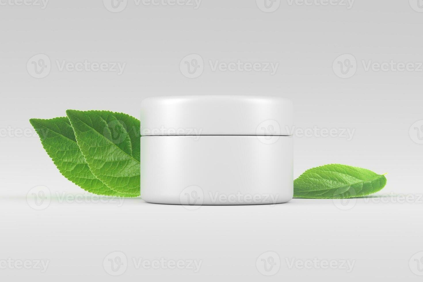 Cosmetics Bottle Packaging 3D Rendering White Blank Mockup photo