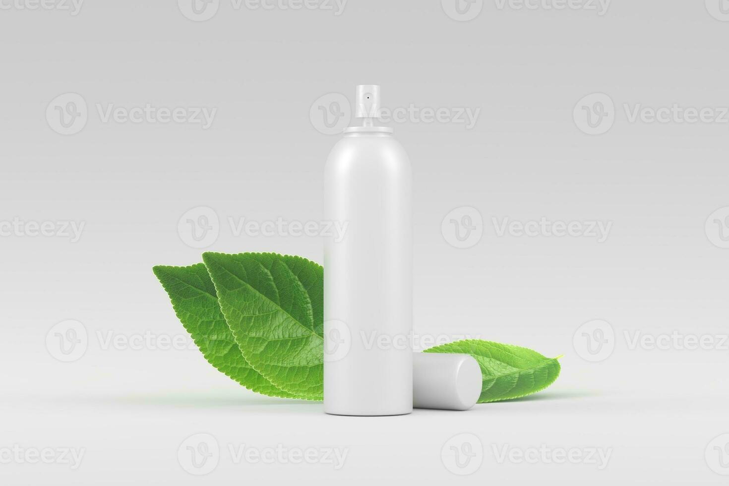 Cosmetics Bottle Packaging 3D Rendering White Blank Mockup photo