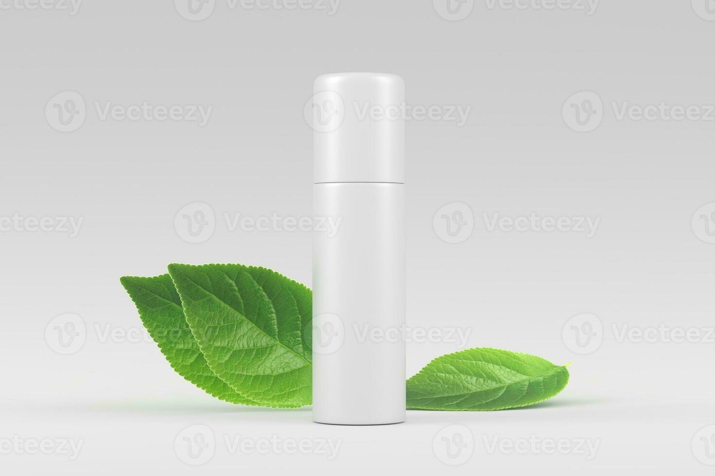 Cosmetics Bottle Packaging 3D Rendering White Blank Mockup photo