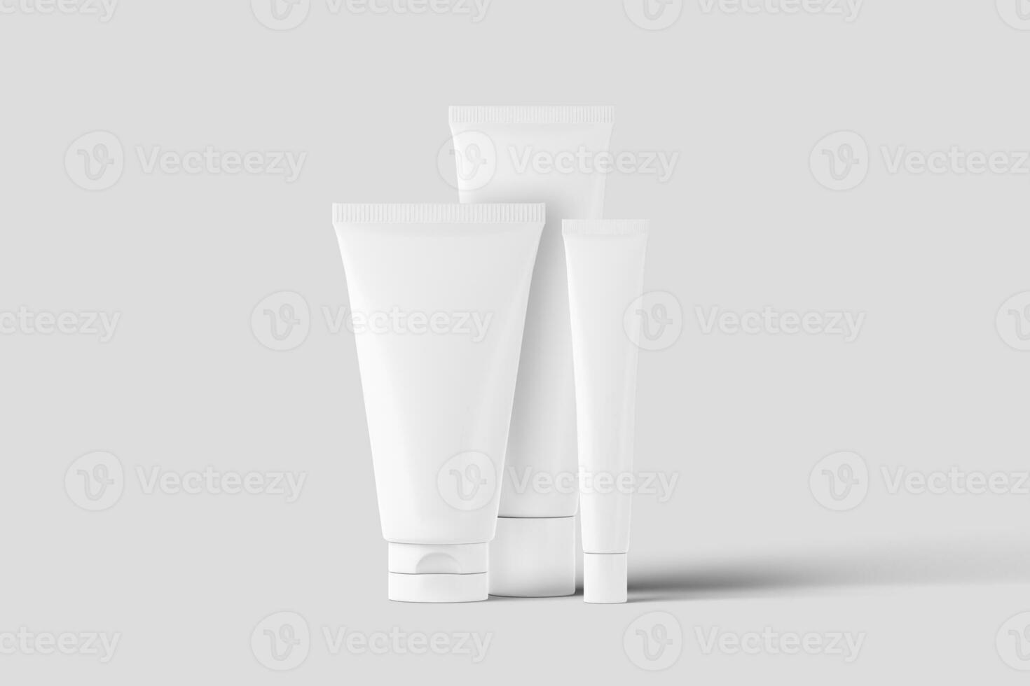 Cosmetics Packaging Bottle Jar 3D Rendering White Blank Mockup photo