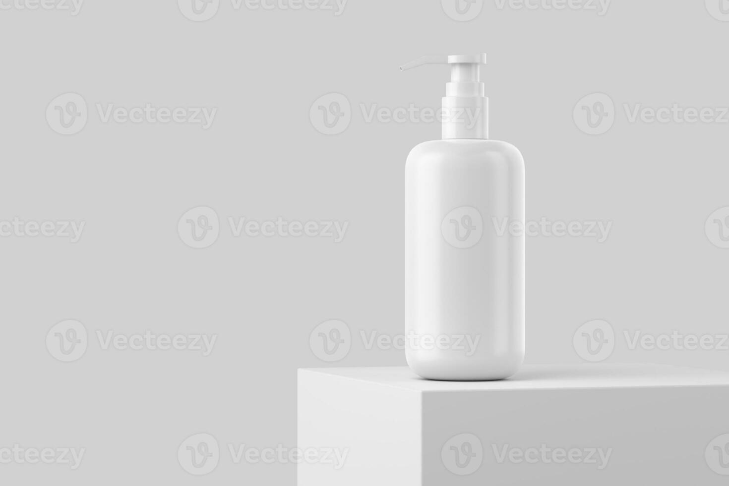 Cosmetics Bottle Jar Packaging 3D Rendering White Blank Mockup photo