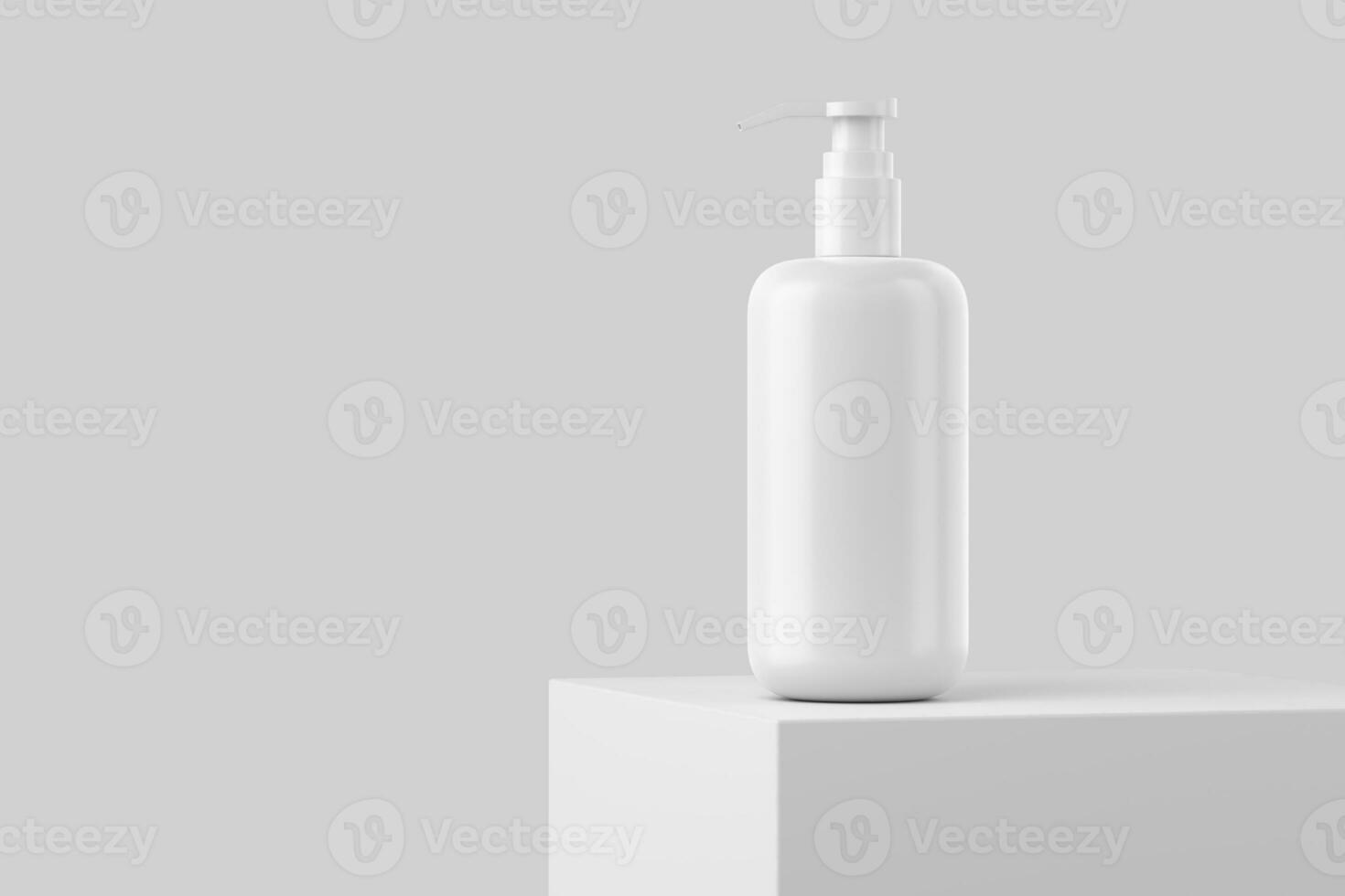 productos cosméticos botella tarro embalaje 3d representación blanco blanco Bosquejo foto