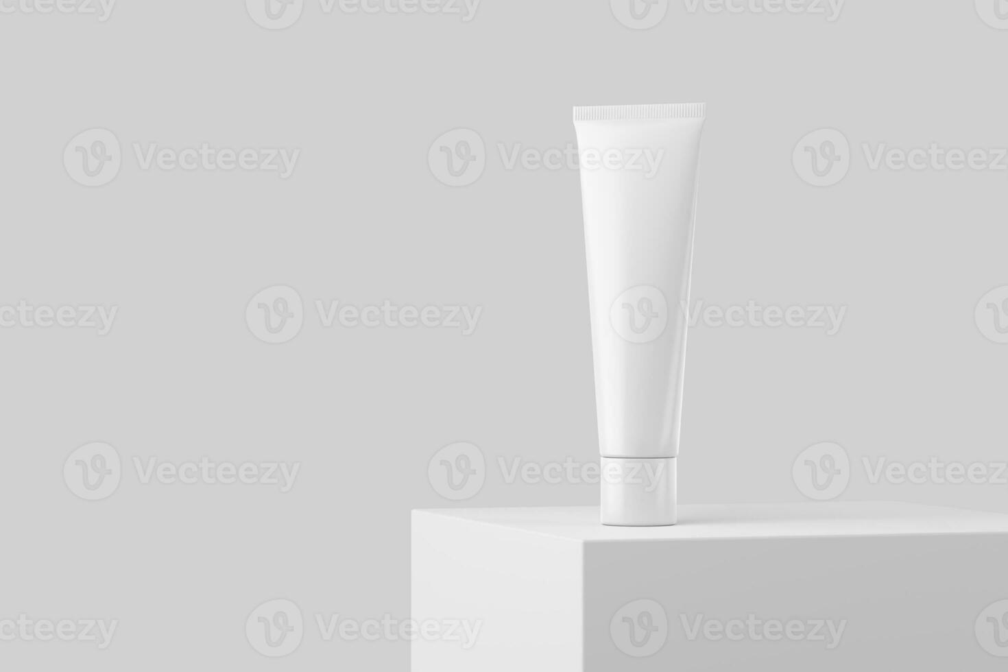 Cosmetics Bottle Jar Packaging 3D Rendering White Blank Mockup photo