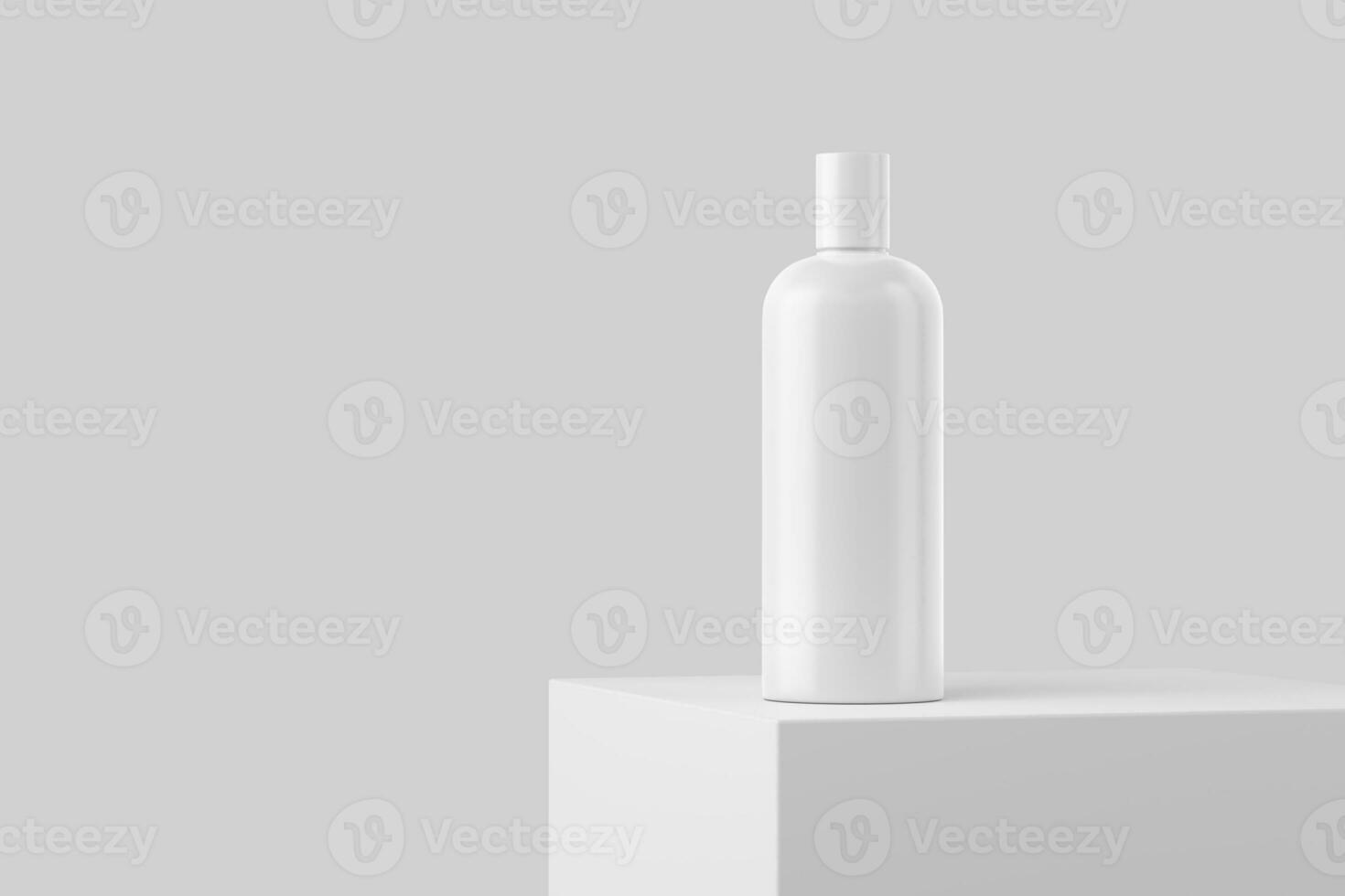 Cosmetics Bottle Jar Packaging 3D Rendering White Blank Mockup photo