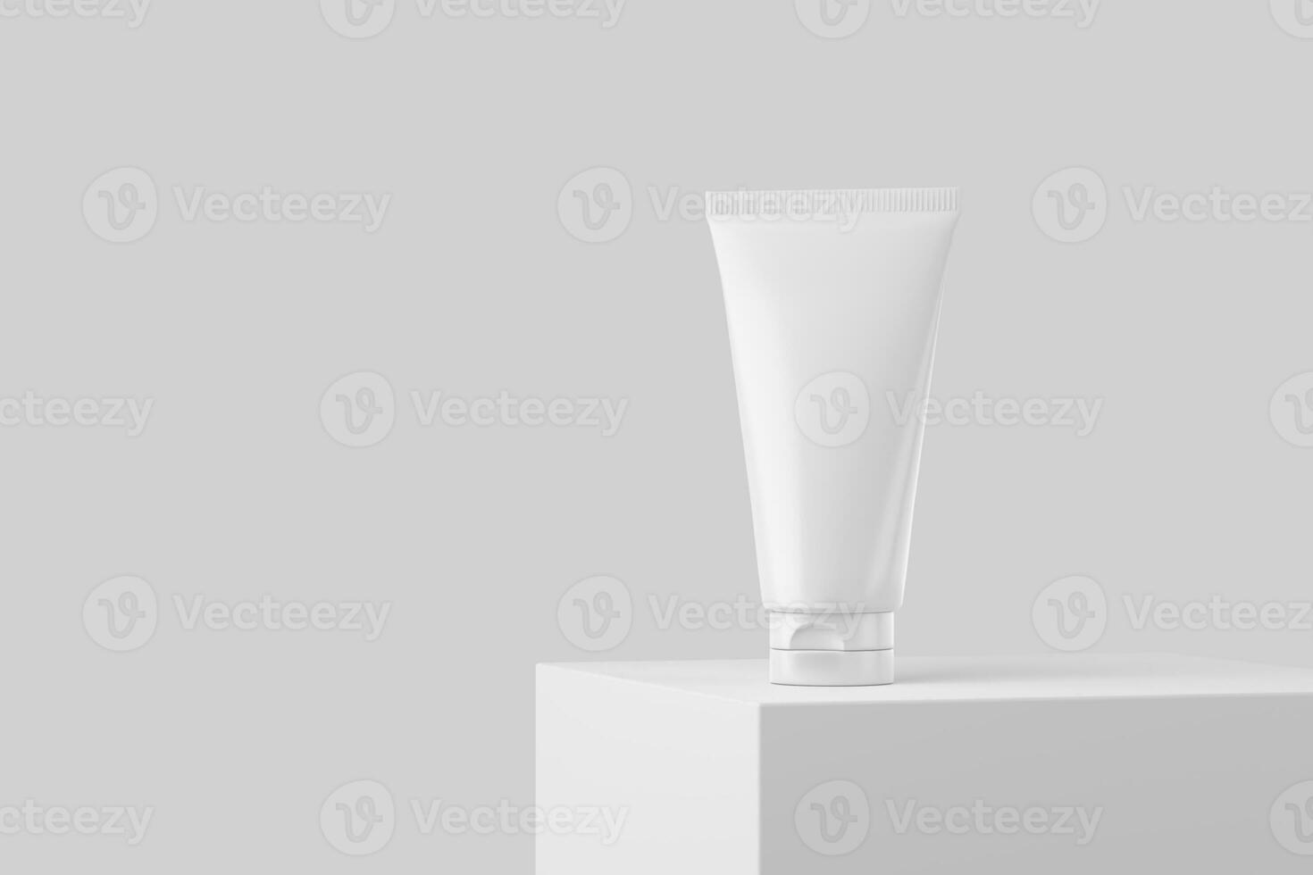 Cosmetics Bottle Jar Packaging 3D Rendering White Blank Mockup photo