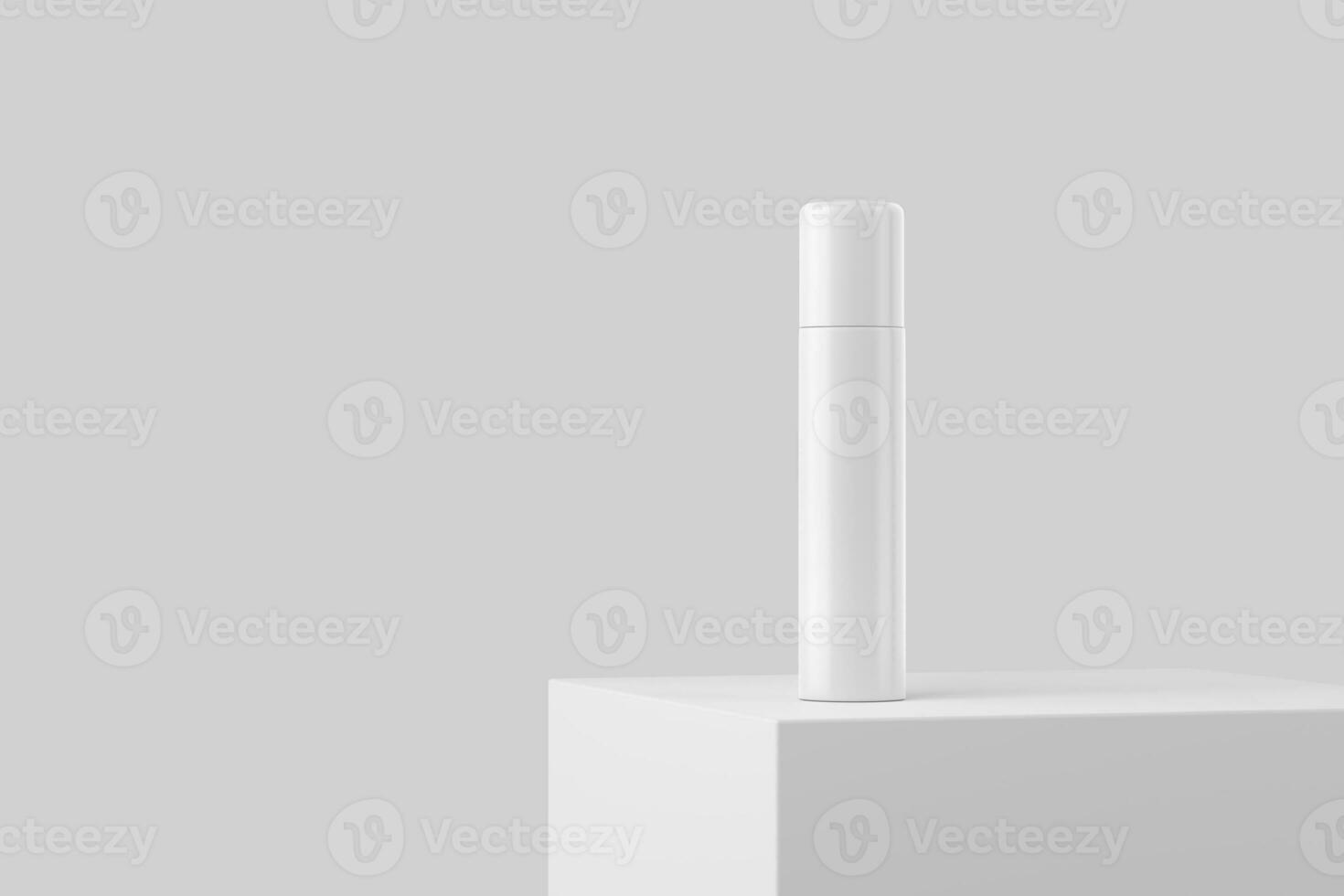Cosmetics Bottle Jar Packaging 3D Rendering White Blank Mockup photo