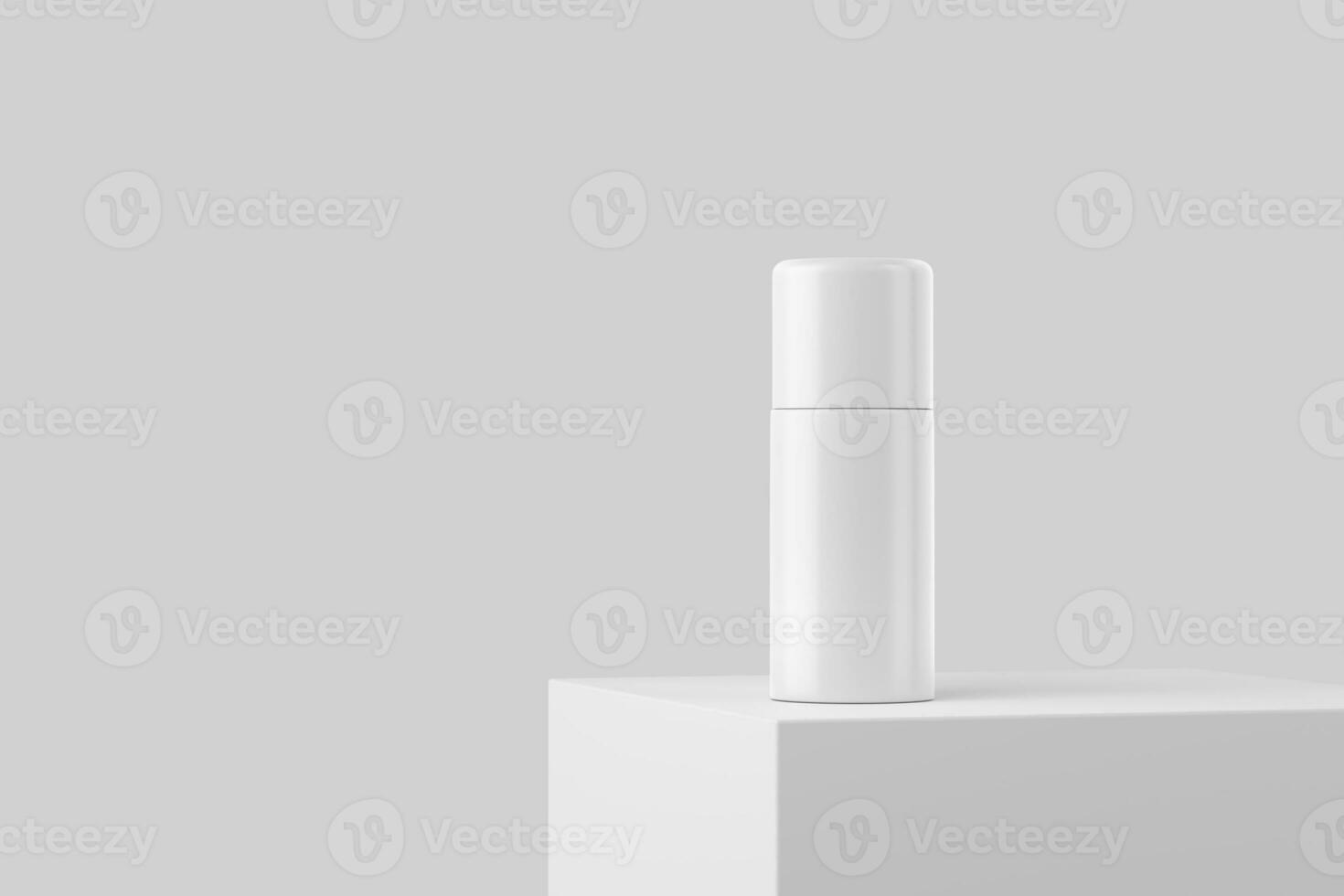 Cosmetics Bottle Jar Packaging 3D Rendering White Blank Mockup photo