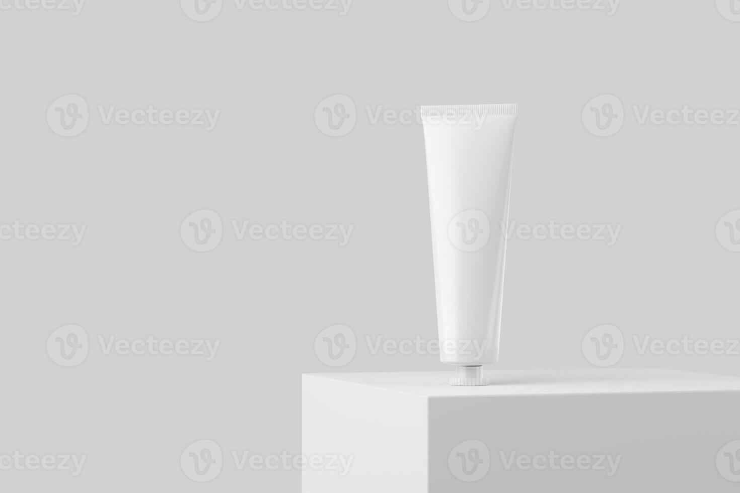 Cosmetics Bottle Jar Packaging 3D Rendering White Blank Mockup photo