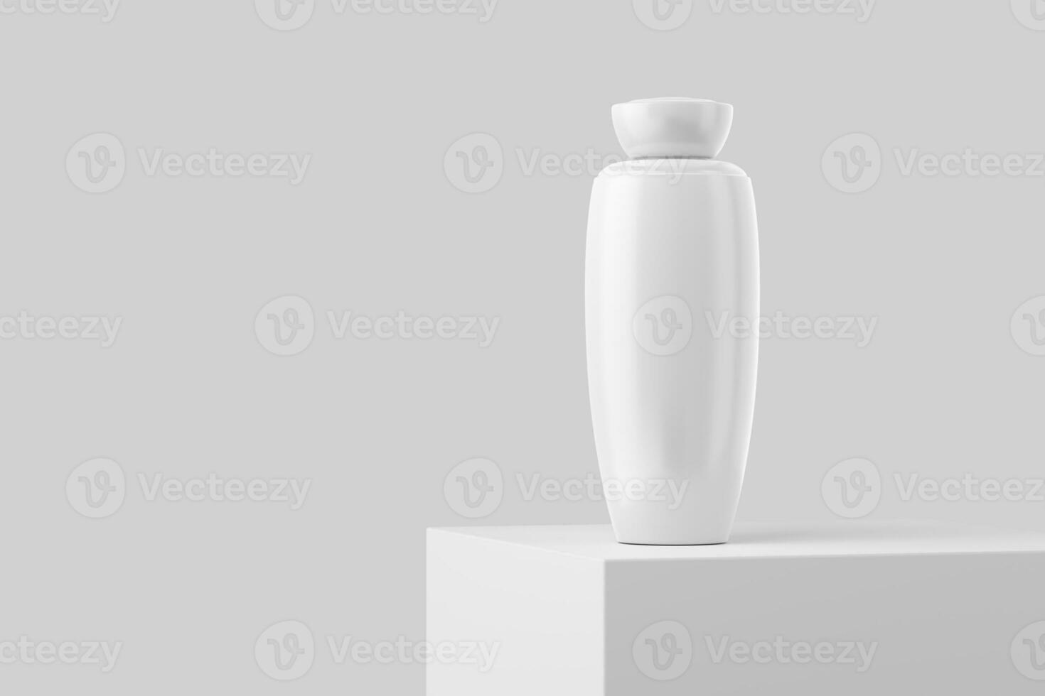 Cosmetics Bottle Jar Packaging 3D Rendering White Blank Mockup photo