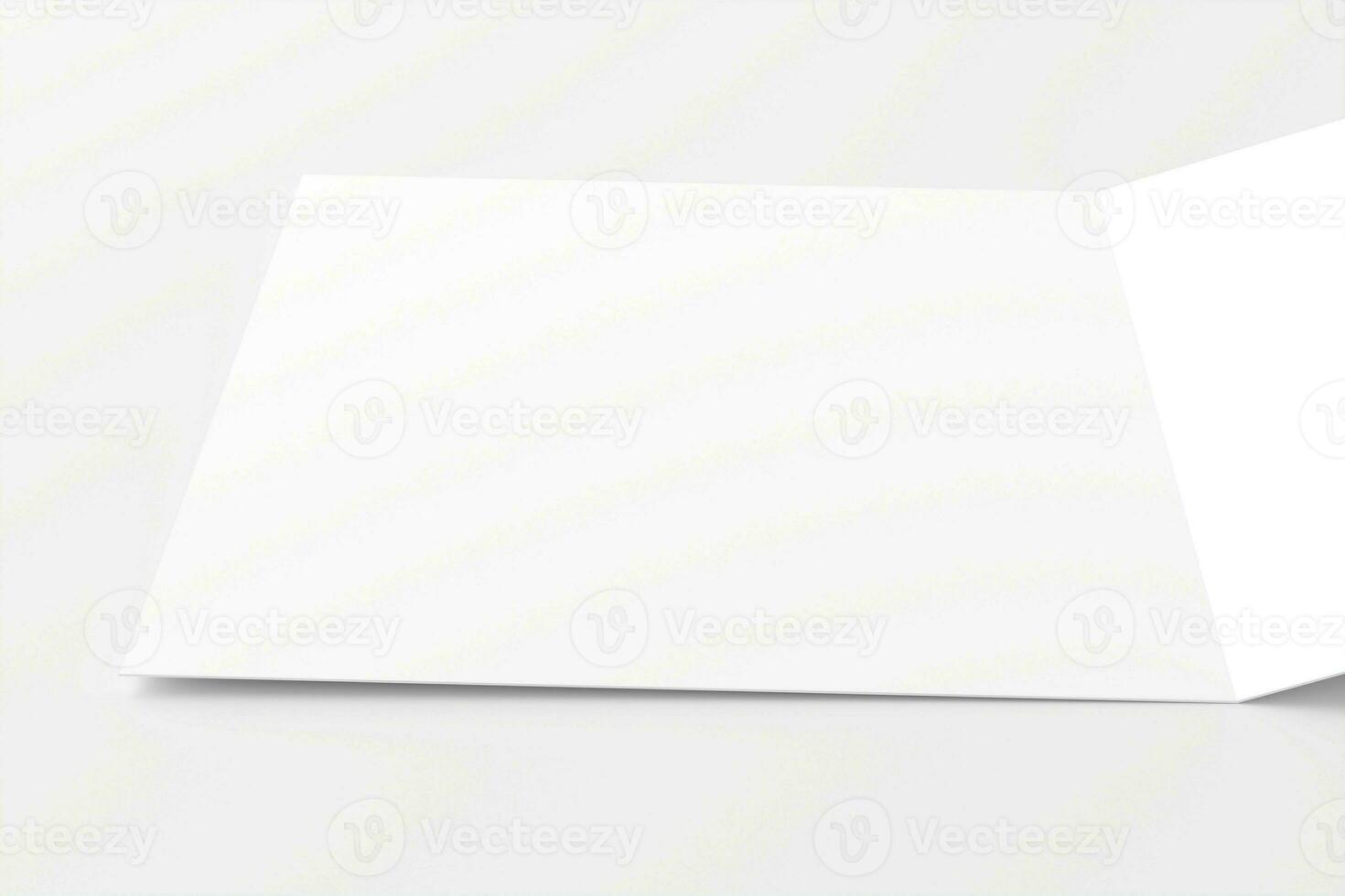 a4 a5 doblada invitación tarjeta con sobre 3d representación blanco blanco Bosquejo foto