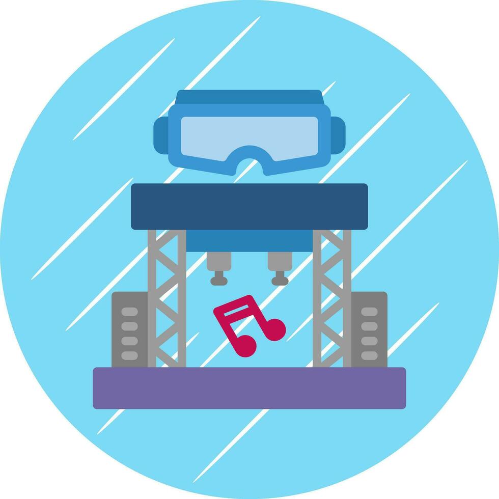 Virtual Reality Concert Vector Icon Design