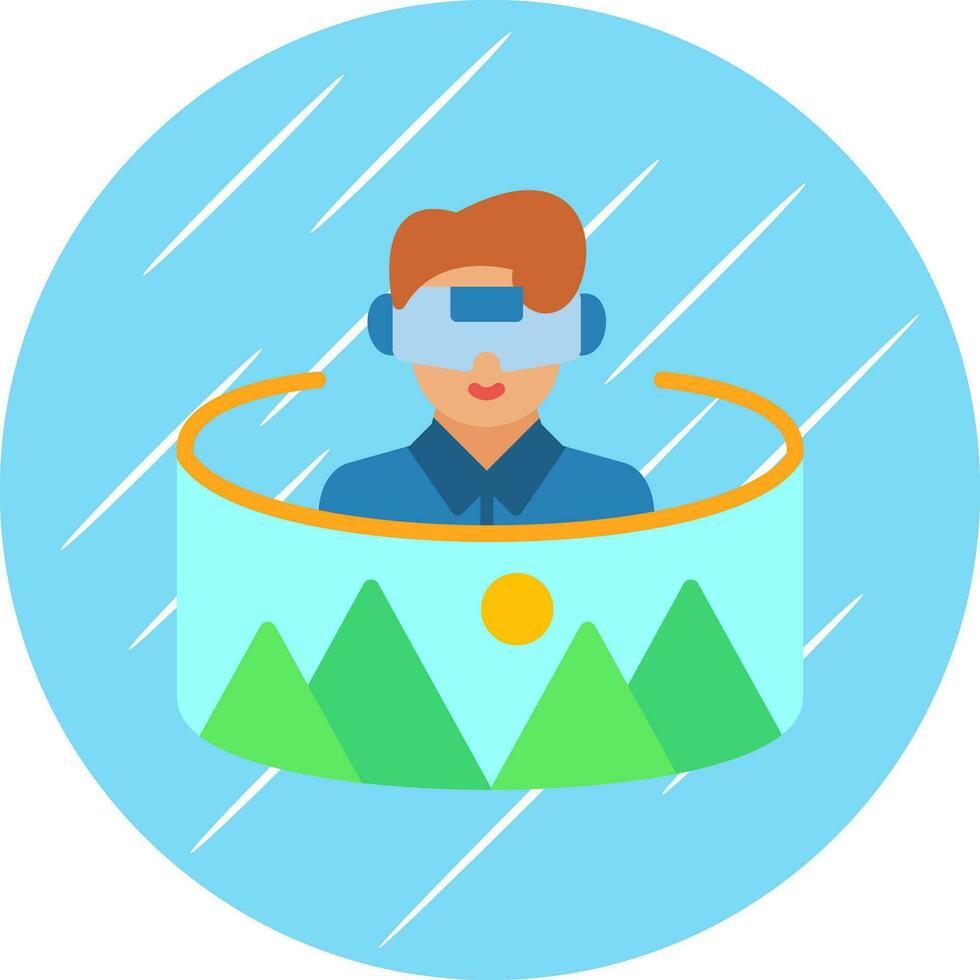 Virtual Landscapes Vector Icon Design